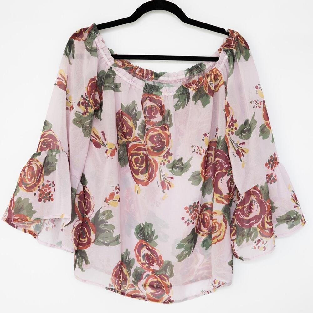 Anthropology HD In Paris Rosarium floral blouse